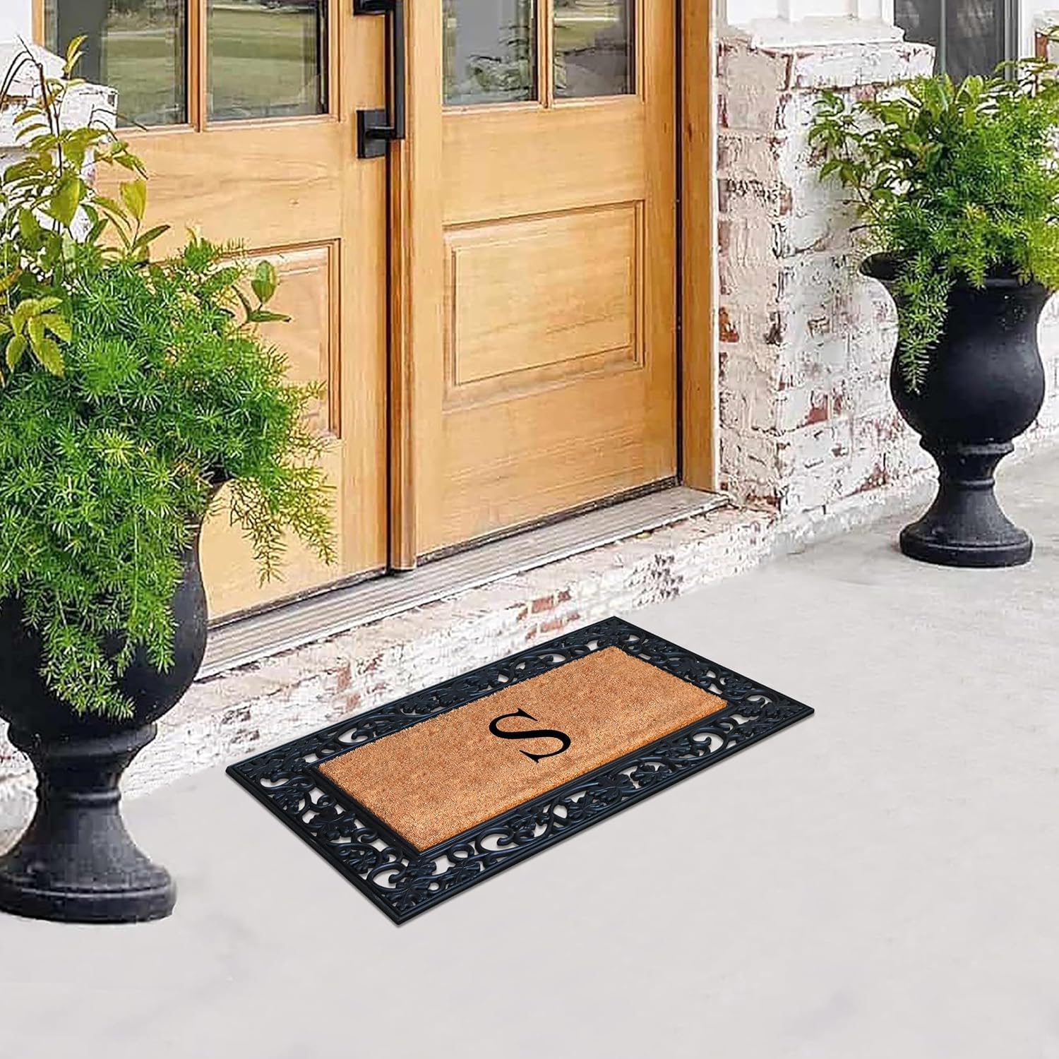 Detalle de A1 HOME COLLECTIONS Coir Doormat, 23" x 38