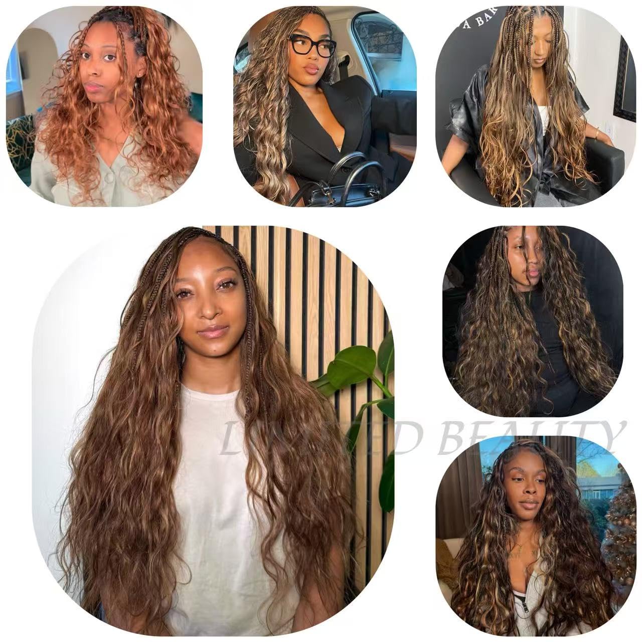 Thumbnail 6 de Body Wave Feather Crochet Hair Extensions 2-Pack, 100% Human Hair, Color #30 Auburn Ginger, 18in, 120g