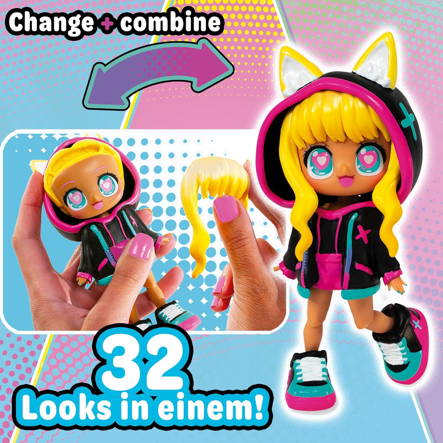 Thumbnail 3 de BANDAI Animakii Einhorn und Fledermaus – personalisierbares Puppen-Set HEA26348