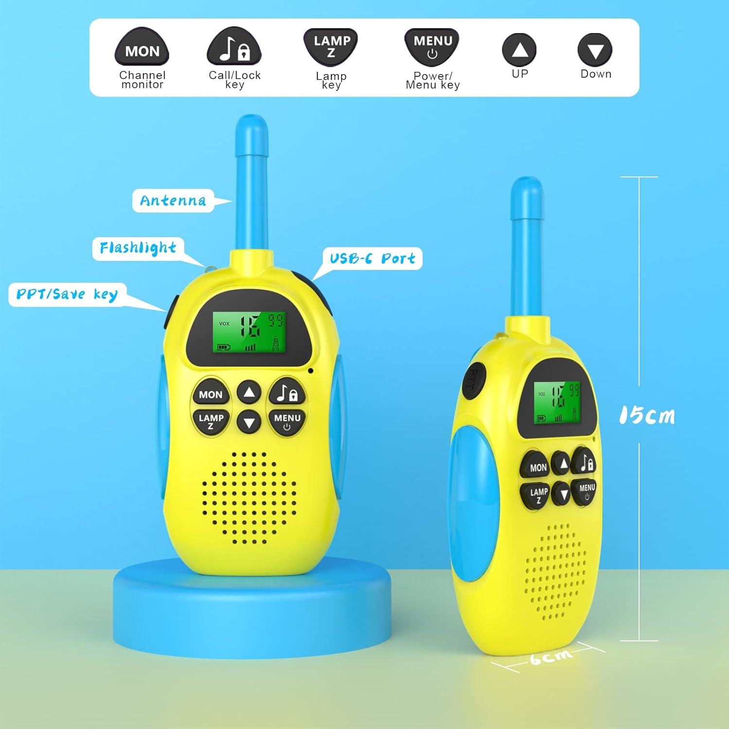 Thumbnail 6 de Ushining Walkie Talkie Recargable para Niños 📞 Aventura a 3KM