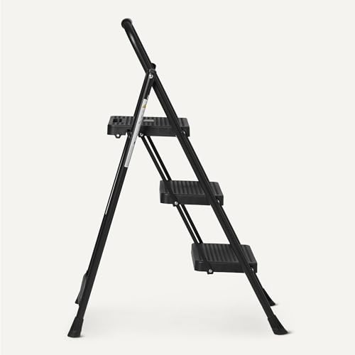 Thumbnail 3 de Amazon Basics escalera plegable de 3 peldaños de acero, antideslizante, 150 kg