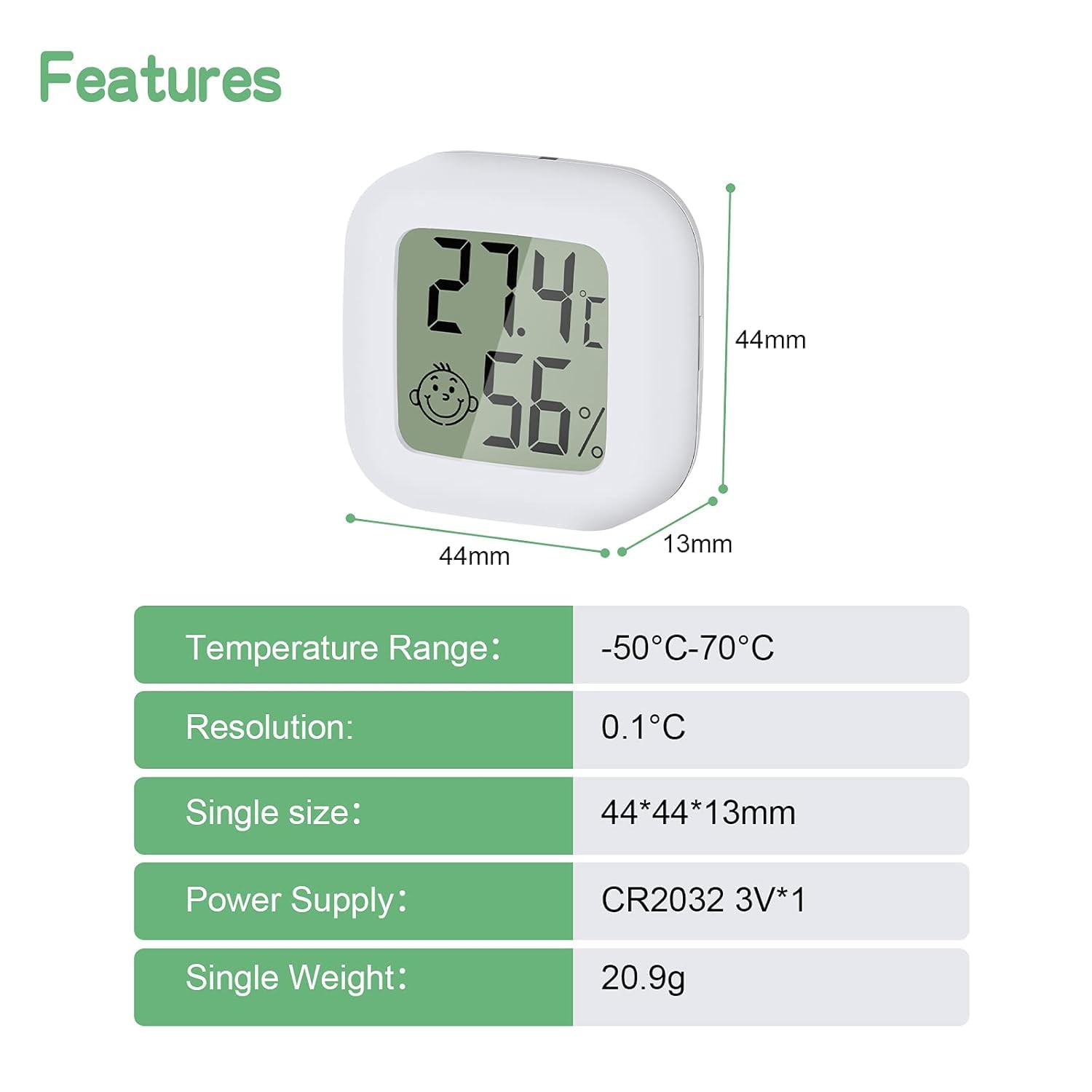 Thumbnail 5 de PAIRIER 4 Stück Luftfeuchtigkeitsmesser Thermometer