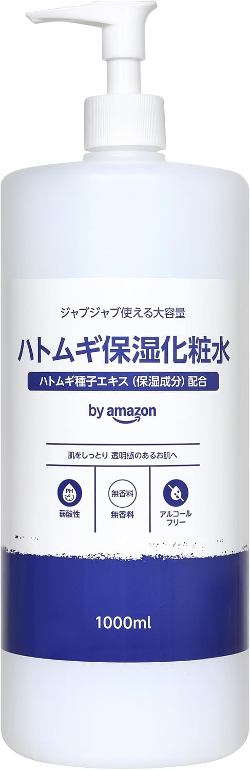 Detalle de by Amazon ハトムギ保湿化粧水 1,000ml 日本製・弱酸性・無香料・アルコールフリー