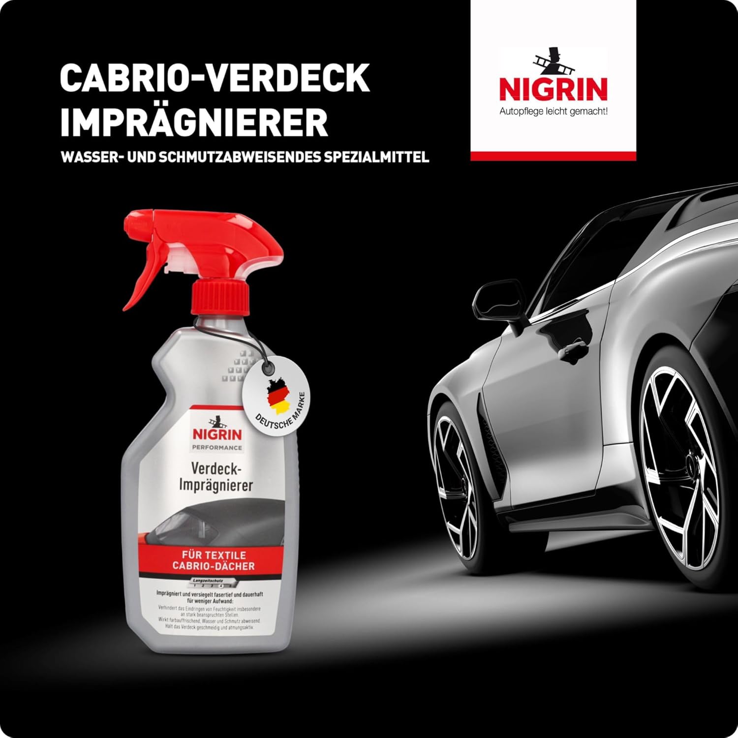 Thumbnail 6 de NIGRIN Verdeck Imprägnierer 500 ml – wasser- und schmutzabweisend, bis zu 6 Monate Abperl-Effekt
