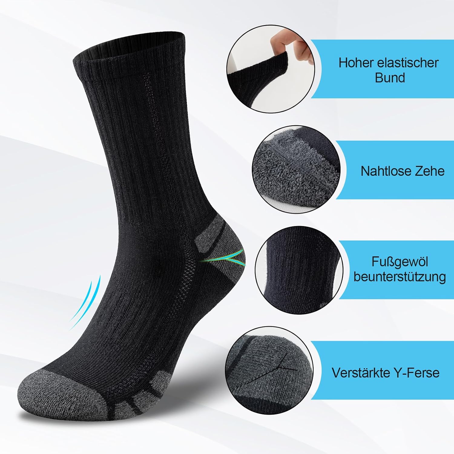 Thumbnail 3 de Cirorld Wandersocken Herren Damen 6 Paar