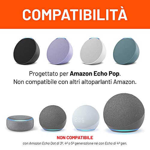 Detalle de Supporto per presa di corrente per Echo Pop Made for Amazon – Bianco ghiaccio di ECHOGEAR