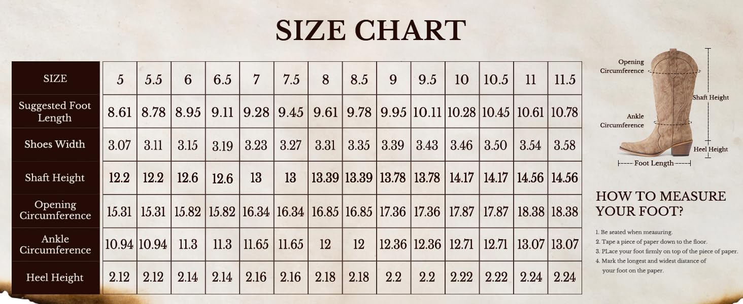 Thumbnail 6 de IUV Women's Cowboy Boots with Chunky Heel and Snip Toe — Handcrafted Western Cowgirl Boots for Low Instep