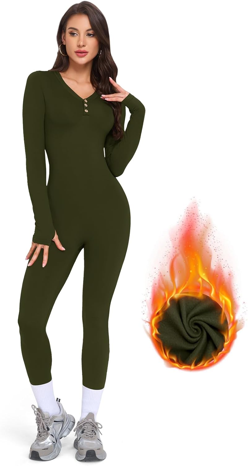 Thumbnail 1 de VUTRU Damen Sport-Jumpsuit langarm nahtloser Body-Overall für Yoga & Fitness