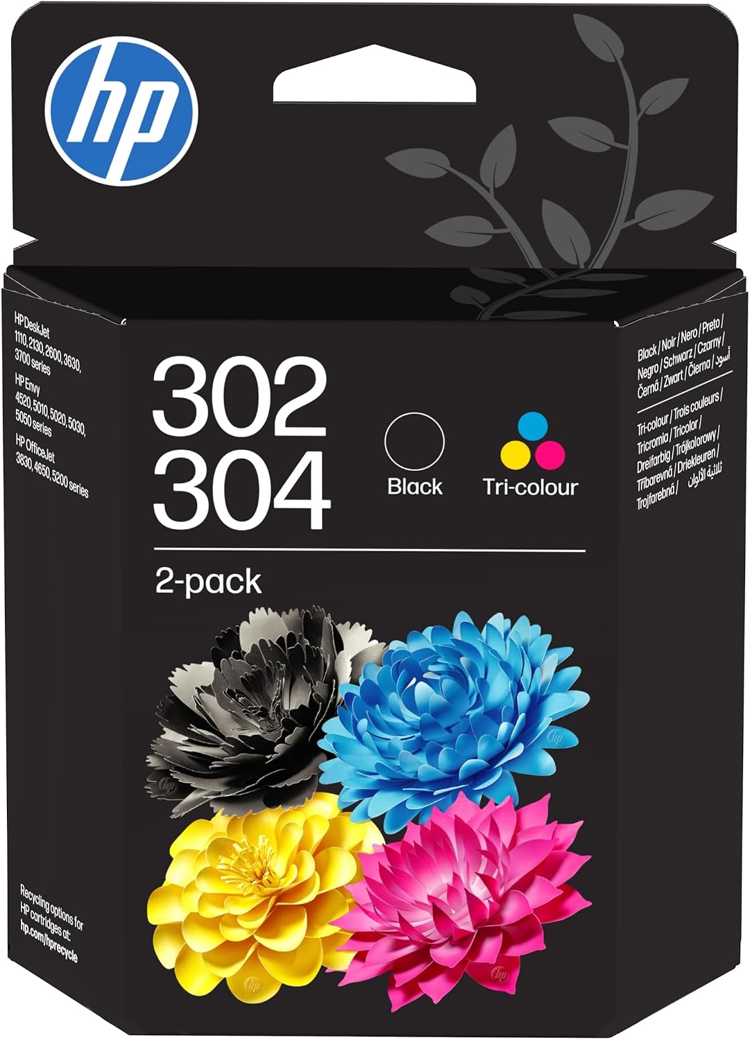 Detalle de HP 302/304 Noir et Trois Couleurs – Lot de 2 Cartouches Encre Originales