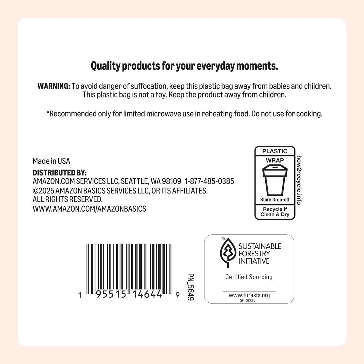 Detalle de Amazon Basics 9" Uncoated White Paper Plates — 100 Count