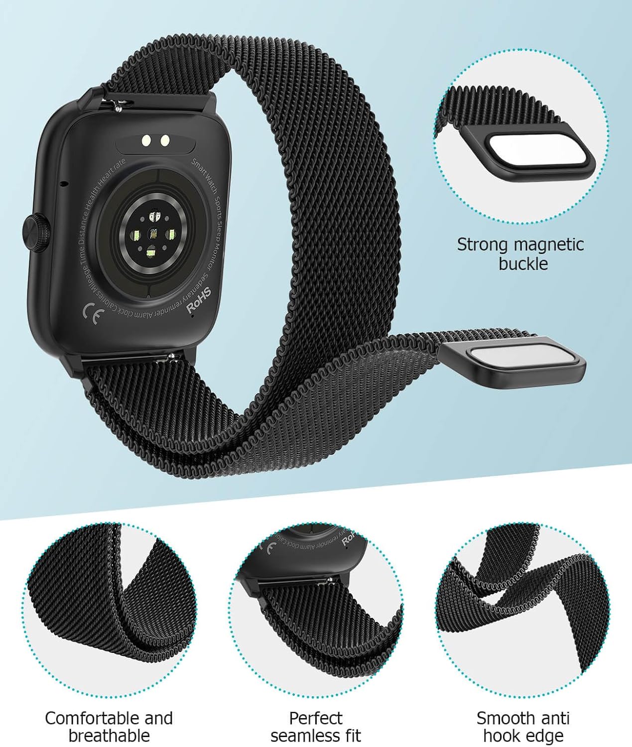Thumbnail 1 de Smart Watch for Men with Blood Pressure Monitor — 2.06" AMOLED, 118 Sports Modes, IP68 Waterproof