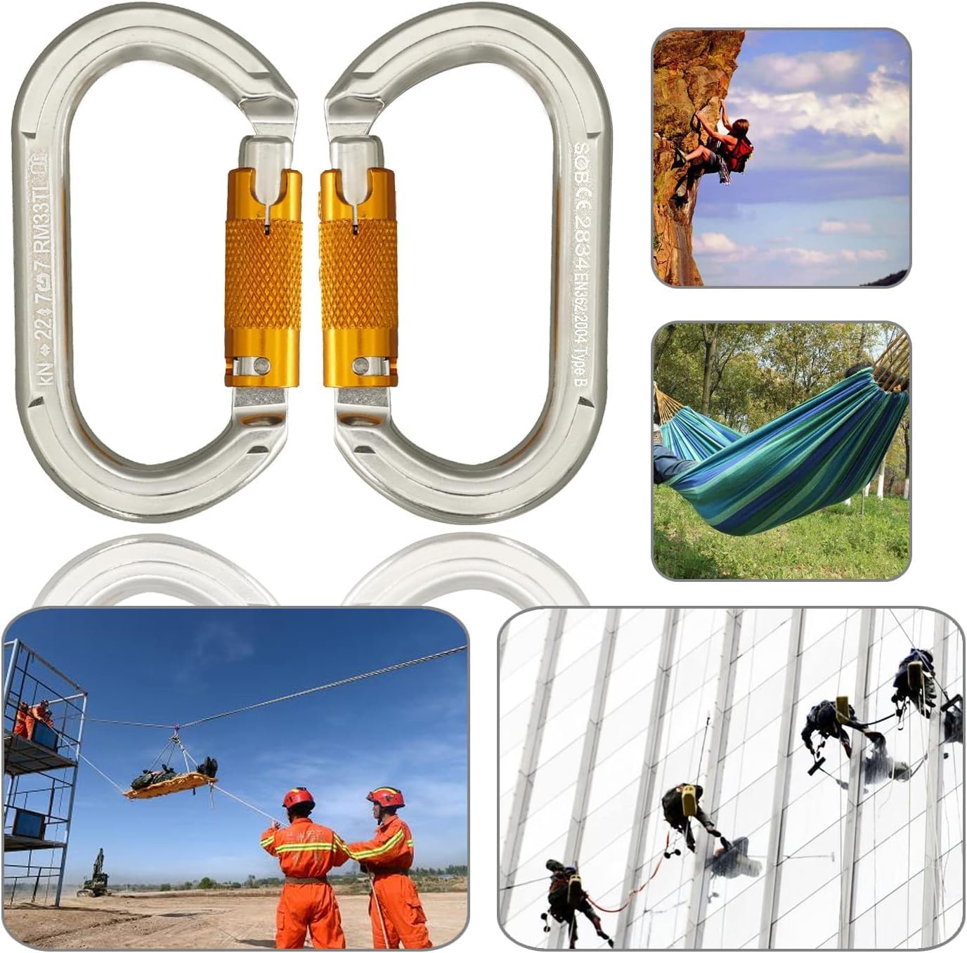 Thumbnail 4 de SOB Moschettone arrampicata con porta a vite 2 pezzi 🧗