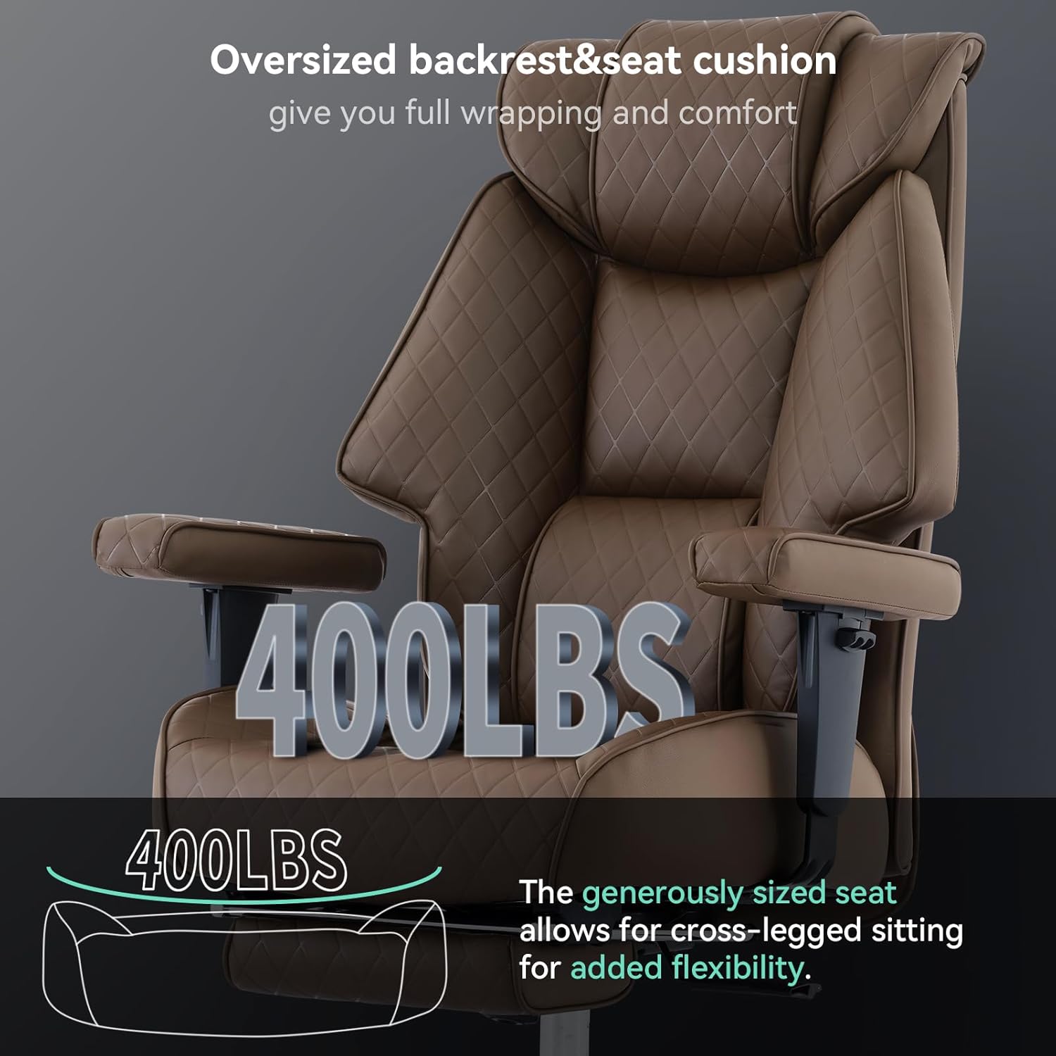 Thumbnail 2 de EXCEBET Big and Tall Office Chair with Footrest ⚙