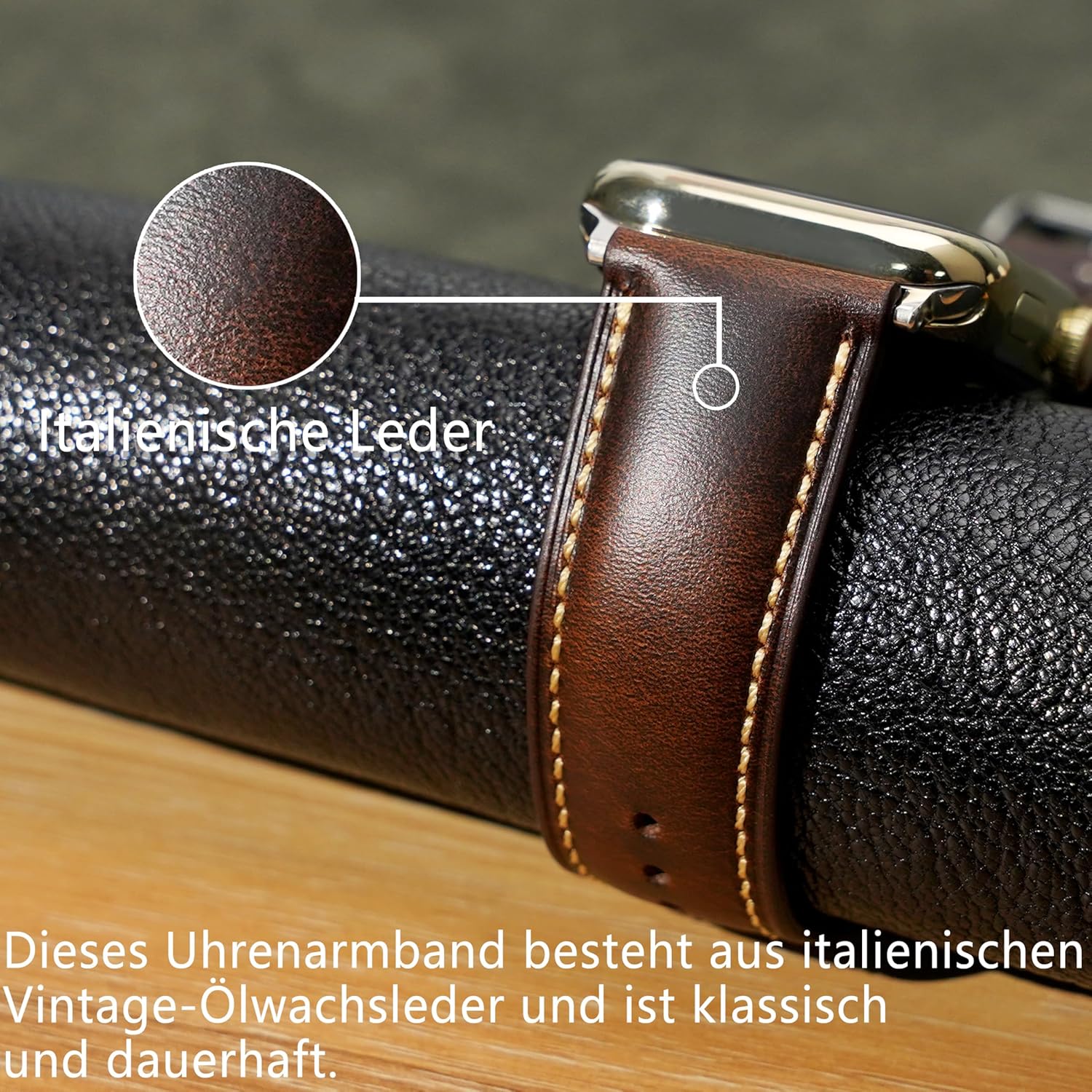 Thumbnail 5 de Gomvadr Vintage Leather Band 125+80mm