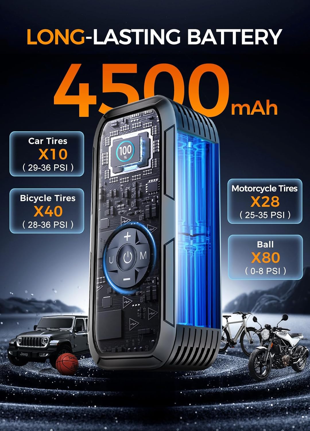 Thumbnail 3 de Y51 Tire Inflator 150 PSI cordless air pump