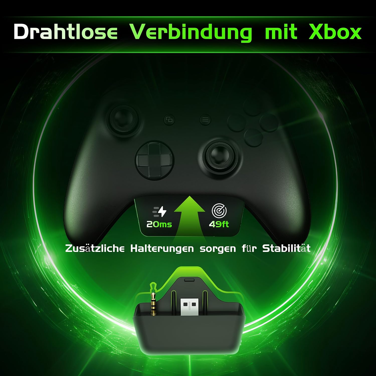 Detalle de Gvyugke Wireless Gaming Headset – kabellos, 2,4 GHz & Bluetooth 5.4, 50 mm Treiber, Noise-Cancelling Mikrofon