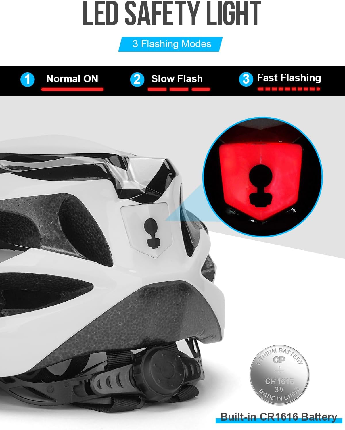 Thumbnail 1 de Bike Helmet for Men Women with Light 58–62cm