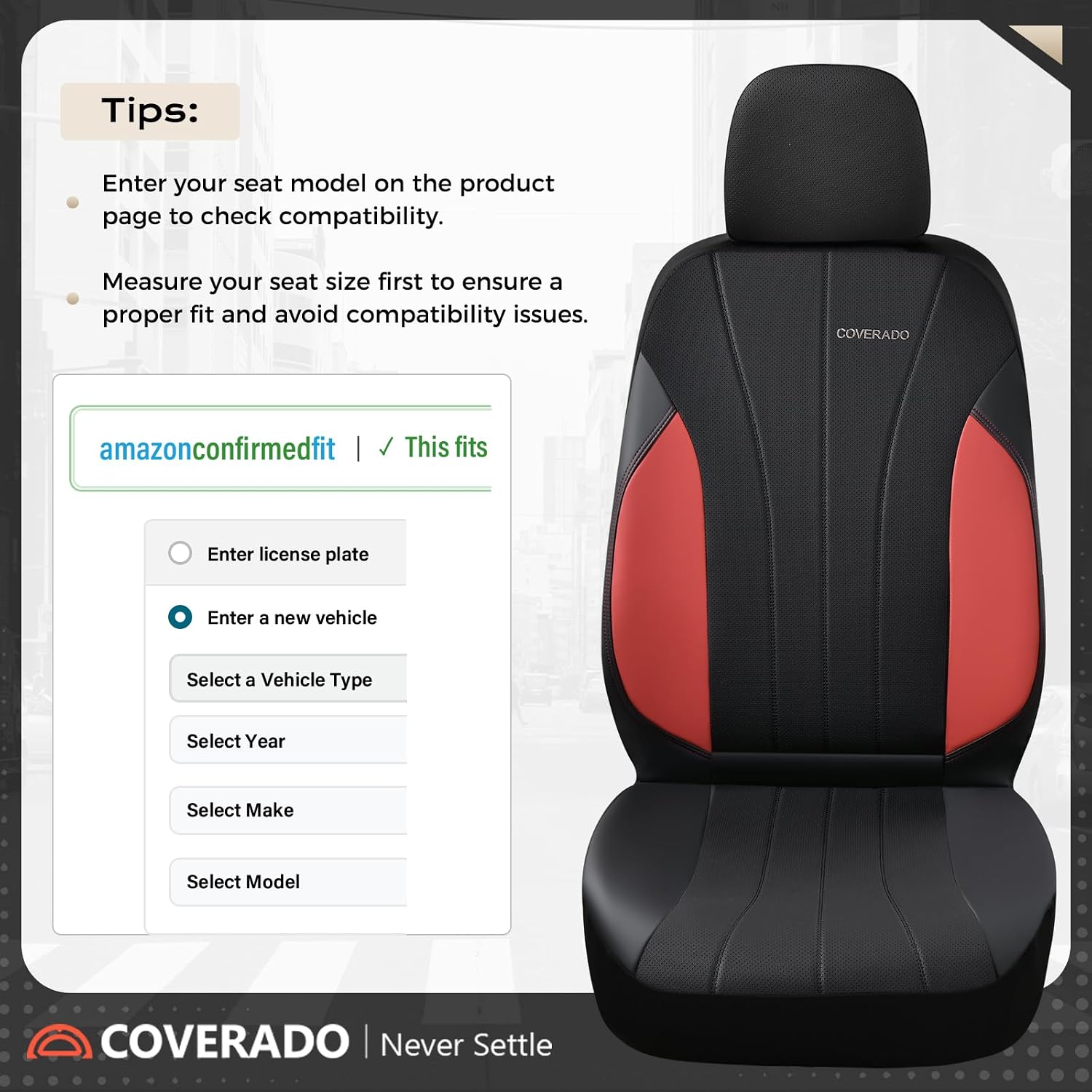 Detalle 2 de Coverado Car Seat Covers for Two Front Seats