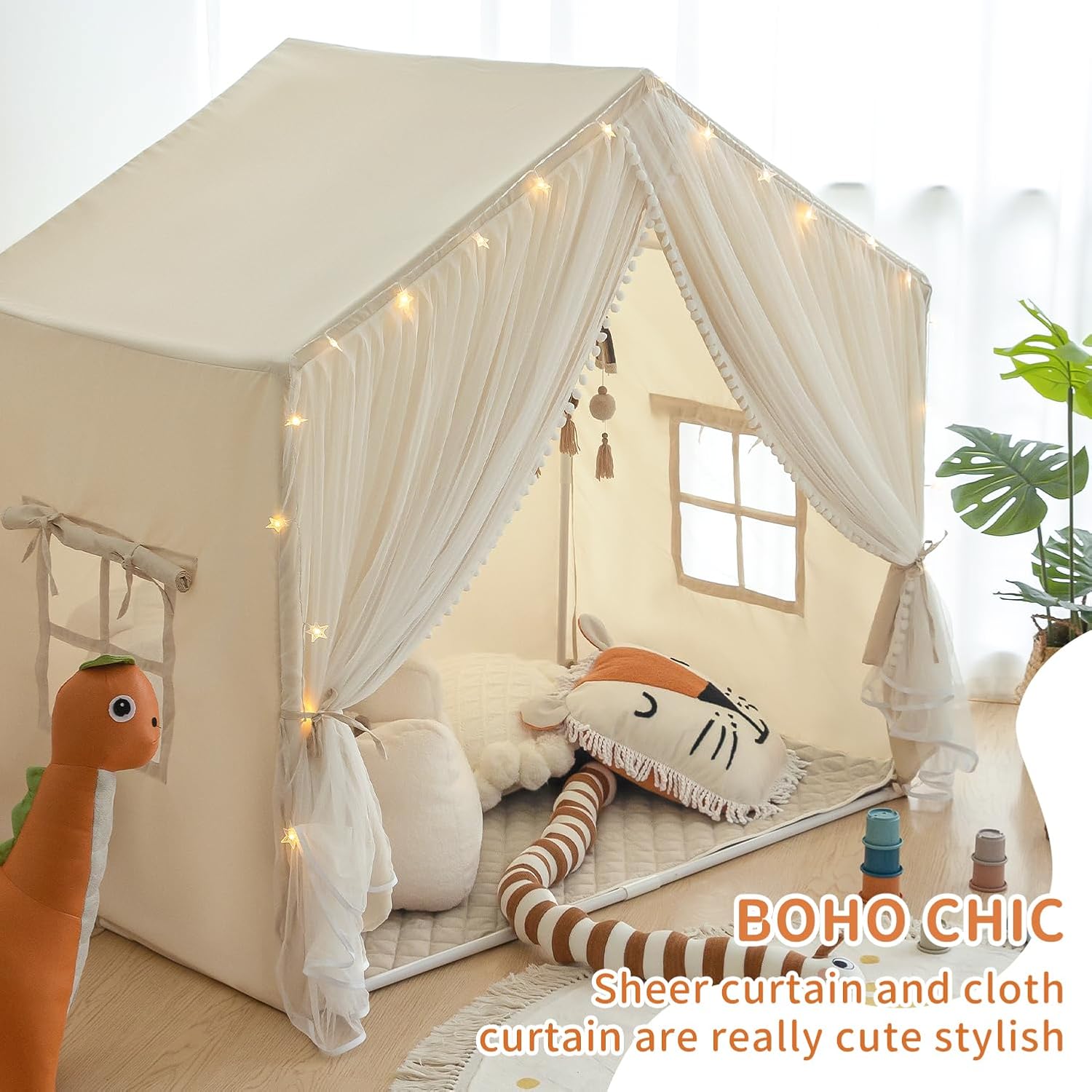 Detalle de Kids Play Tent with Padded Mat (Princess Castle) — Indoor Playhouse for Toddlers
