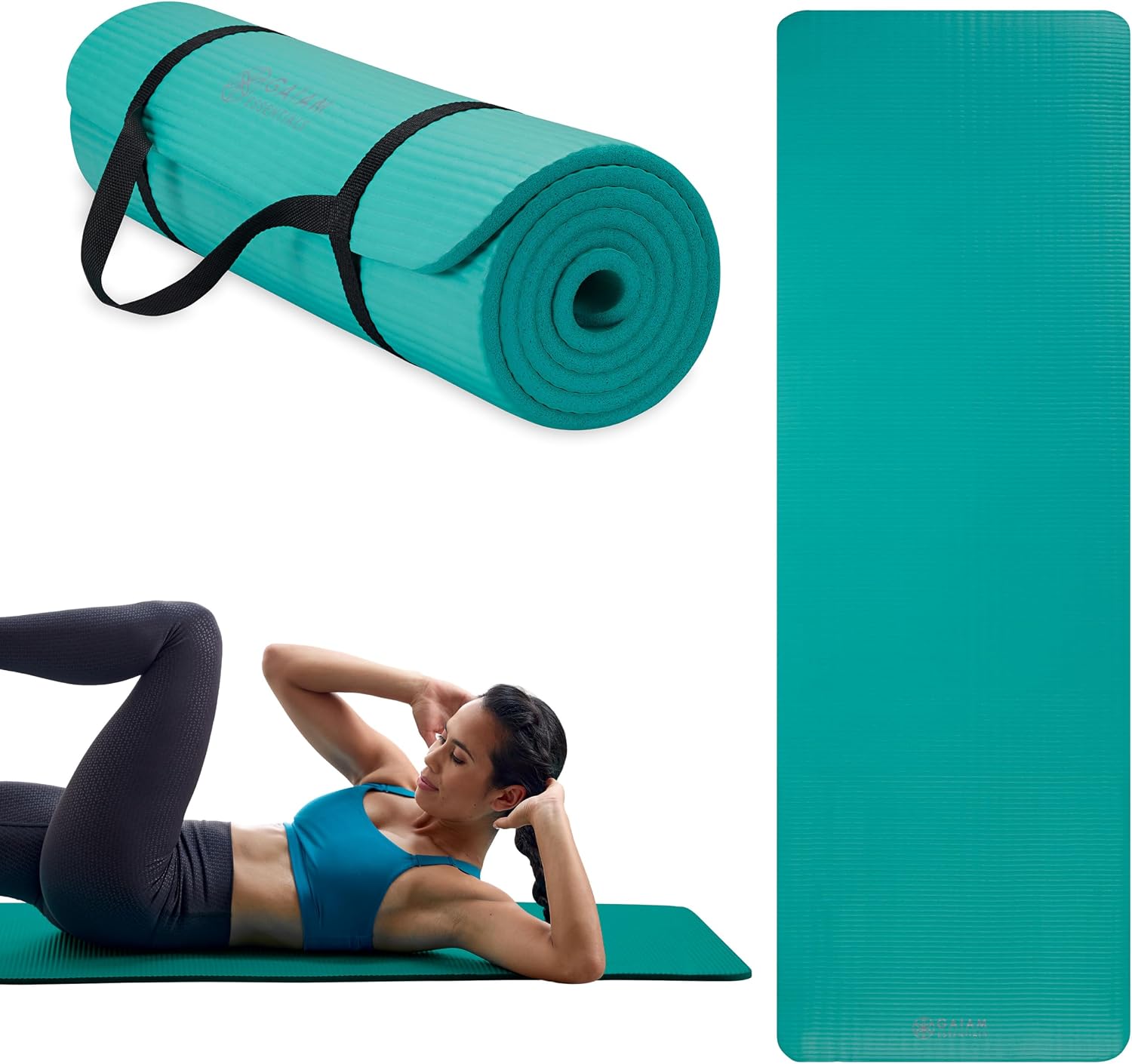 Detalle 2 de Gaiam Essentials 10mm Yoga Mat with Carrier Strap ๐งโ
