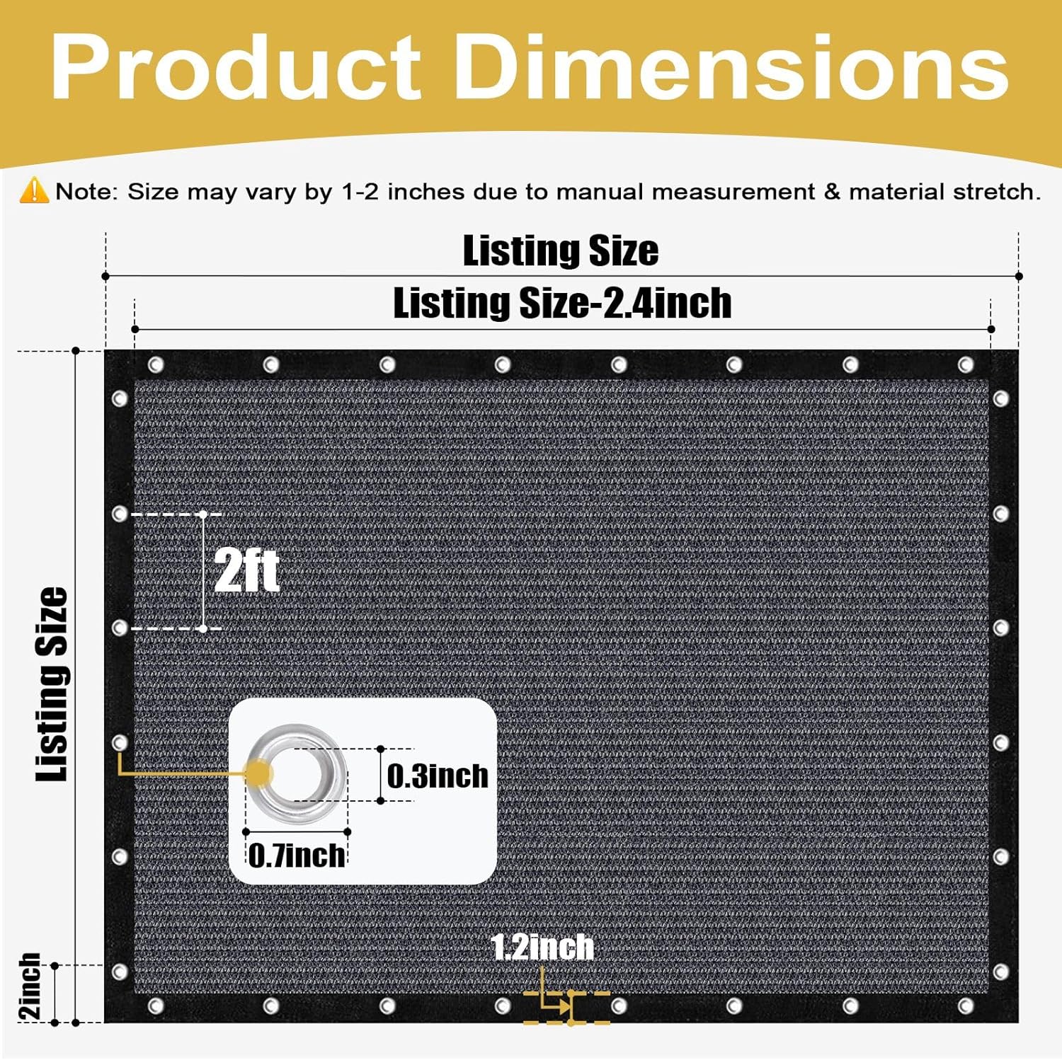 Thumbnail 6 de Shade&Beyond SBGN102023-GM-CH 90% Sun Shade Cloth, 10' x 20' HDPE