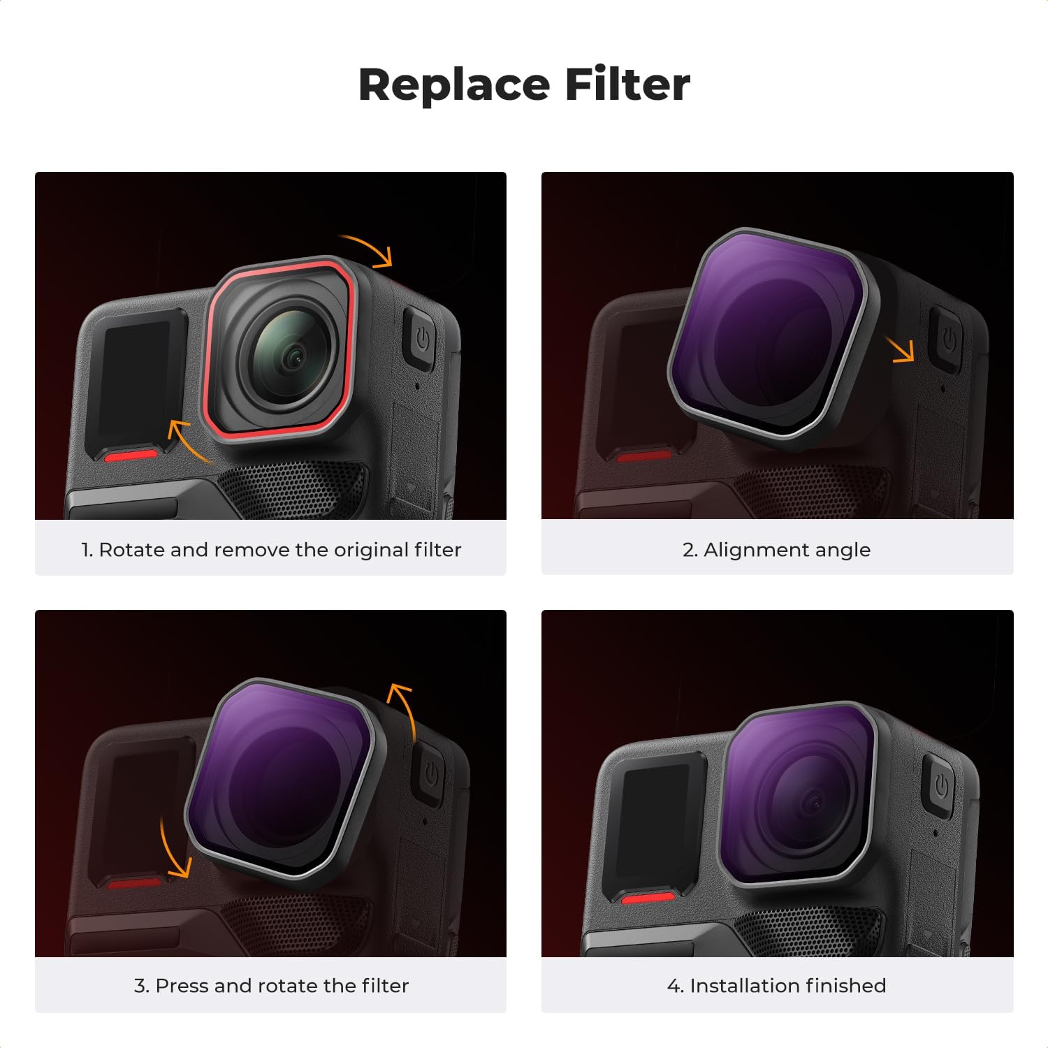 Thumbnail 6 de K&F Concept 6-Pack Enhanced ND PL Filters for Insta360 Ace Pro 2
