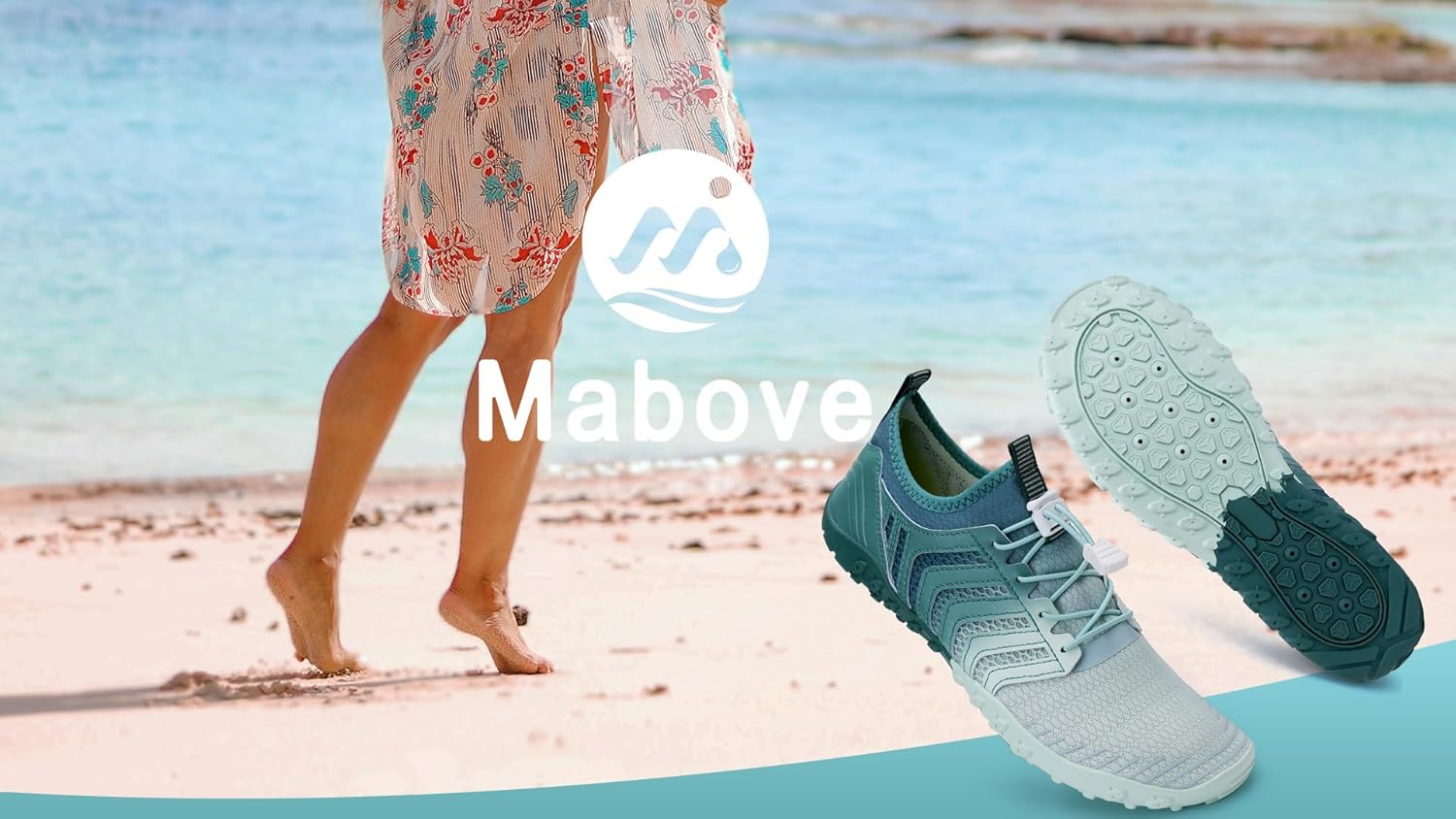 Detalle de Mabove Strandschuhe Wasserschuhe – Schnell Trocknend, Rutschfest und Vielseitig