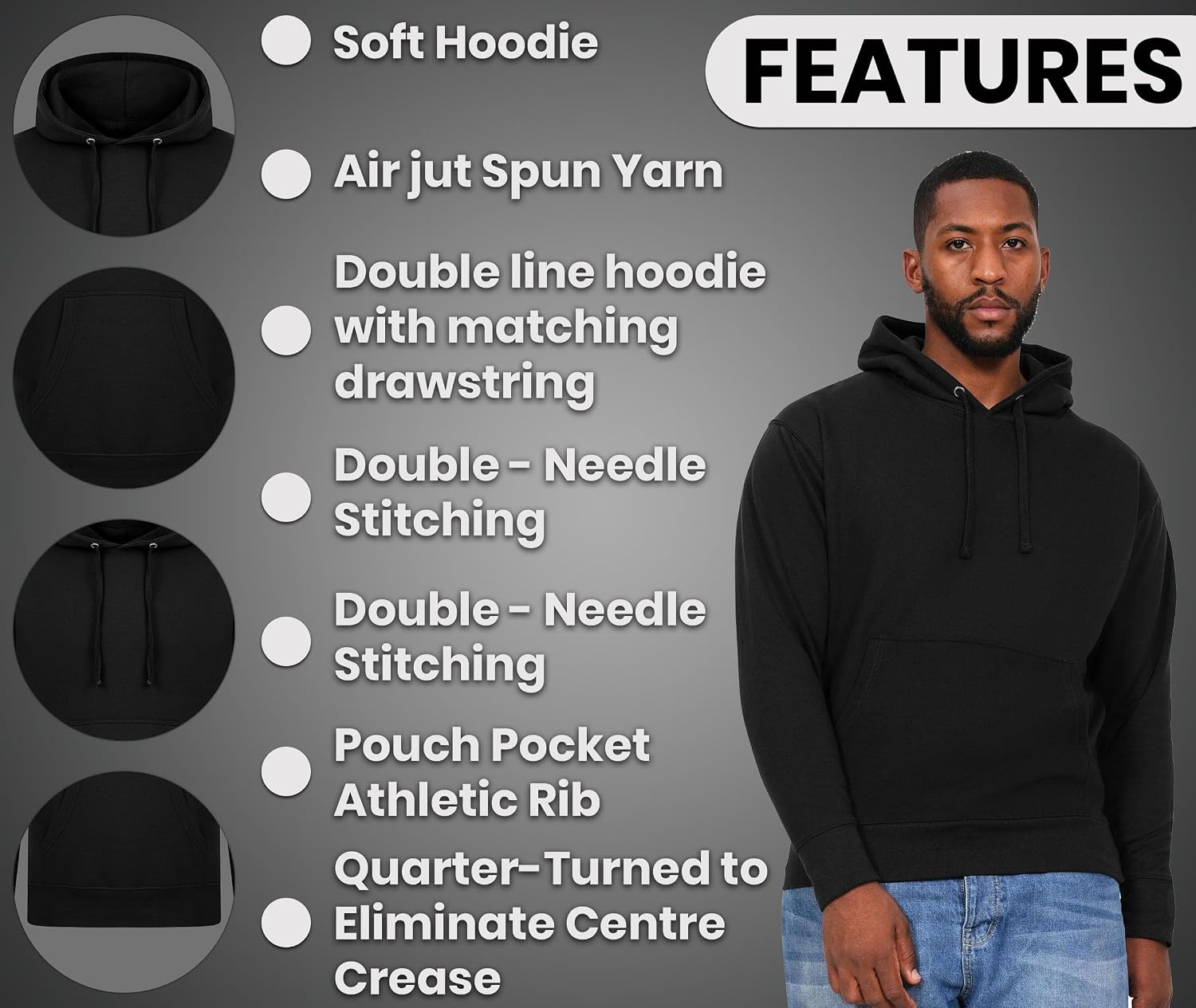 Thumbnail 4 de Black Hoodies UK for Men & Women