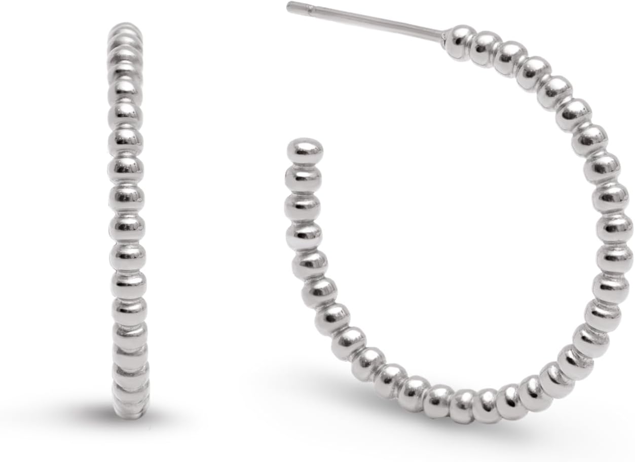 Detalle de SINGULARU Pebble Dots M pendientes de acero 👩🎤