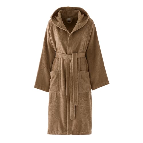 Detalle de Bassetti Accappatoio con Cappuccio, 100% Cotone, Taglia L – Unisex, Spugna Morbida e Assorbente