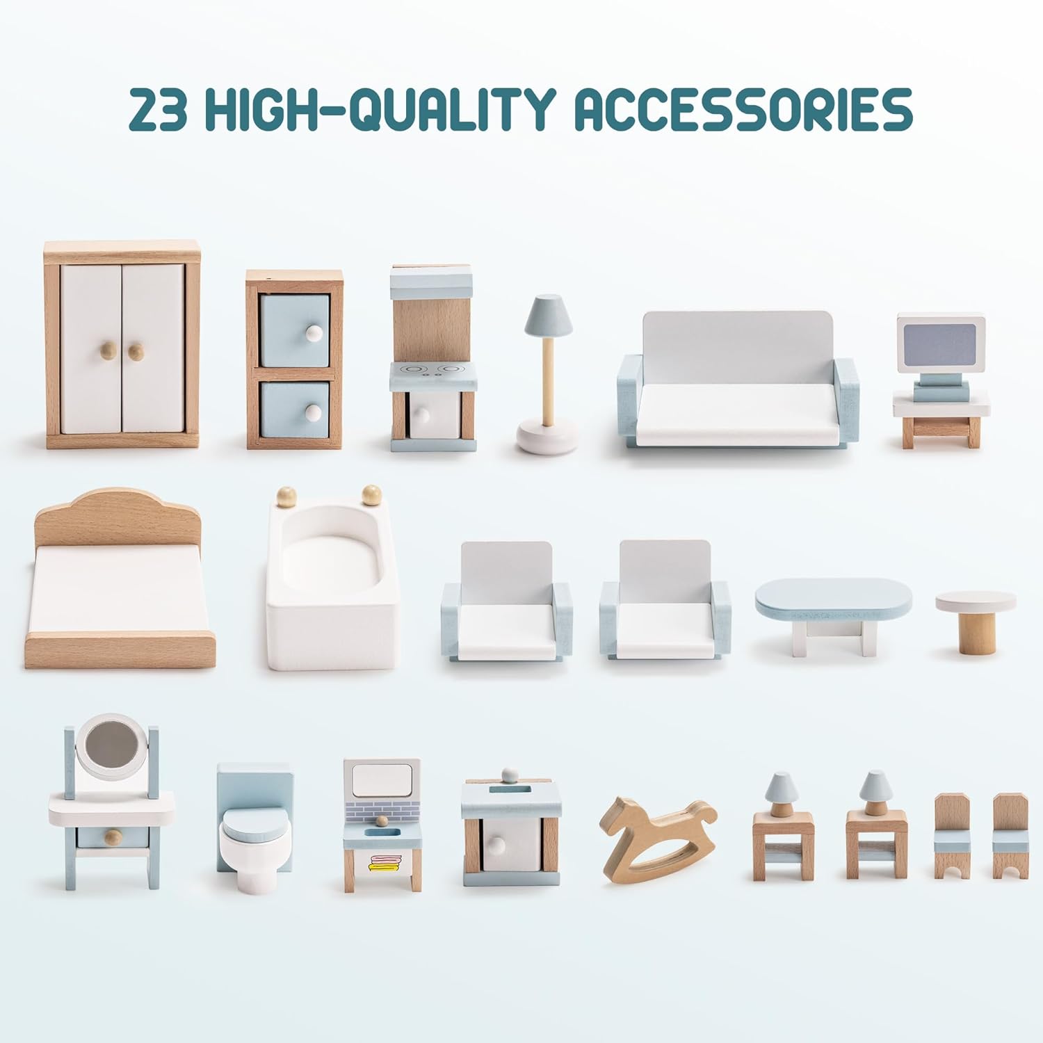 Thumbnail 4 de ROBOTIME Dollhouse Furniture 23-piece set 🪆