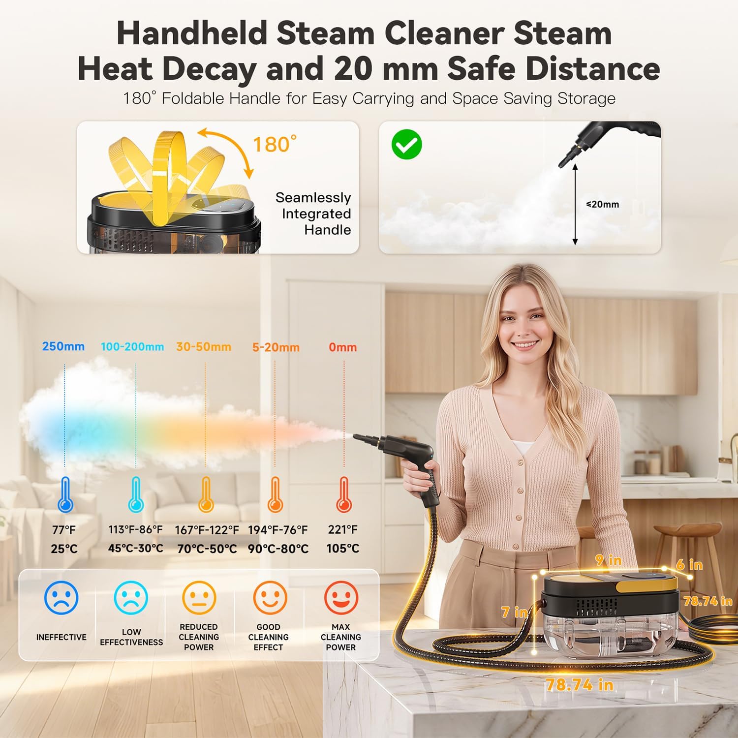 Thumbnail 3 de Gautye Steam Cleaner with 1.69-Quart Tank