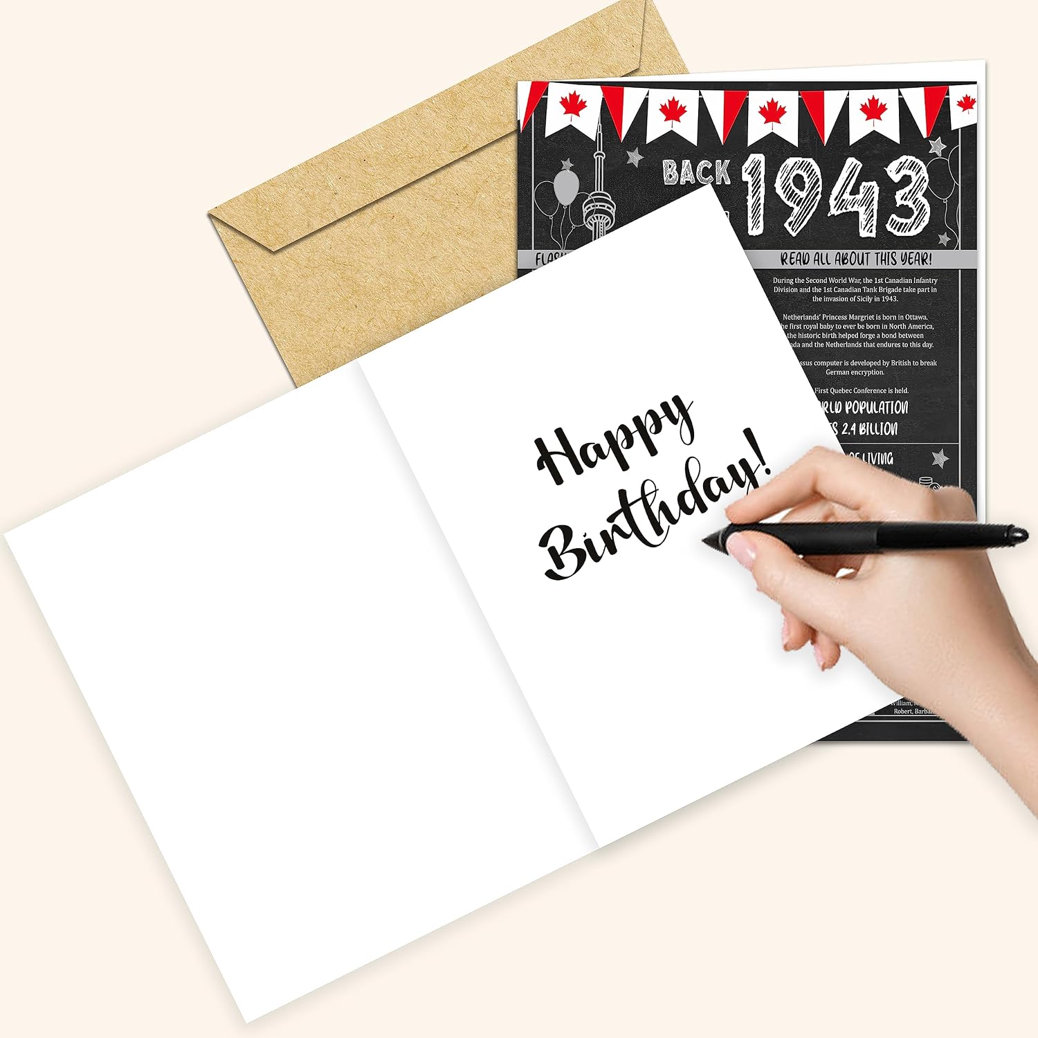Thumbnail 4 de Birthday greeting card, 13 × 9 in