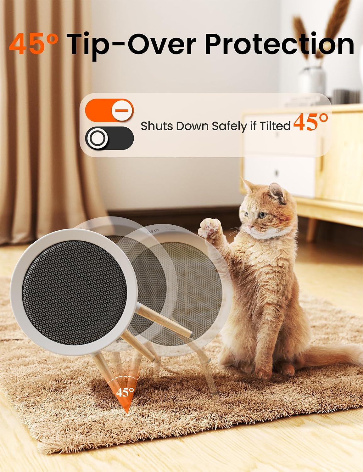 Thumbnail 6 de Gaiatop K-116 Portable Ceramic Space Heater, 1,000 W, 3 Modes