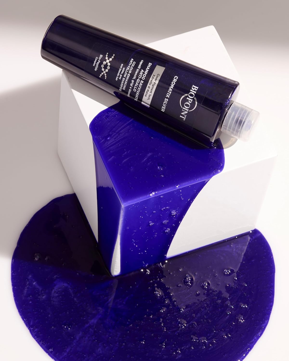 Detalle de BIOPOINT Cromatix Silver Shampoo Ravvivante Antigiiallo – per capelli bianchi, grigi e brizzolati da 200 ml