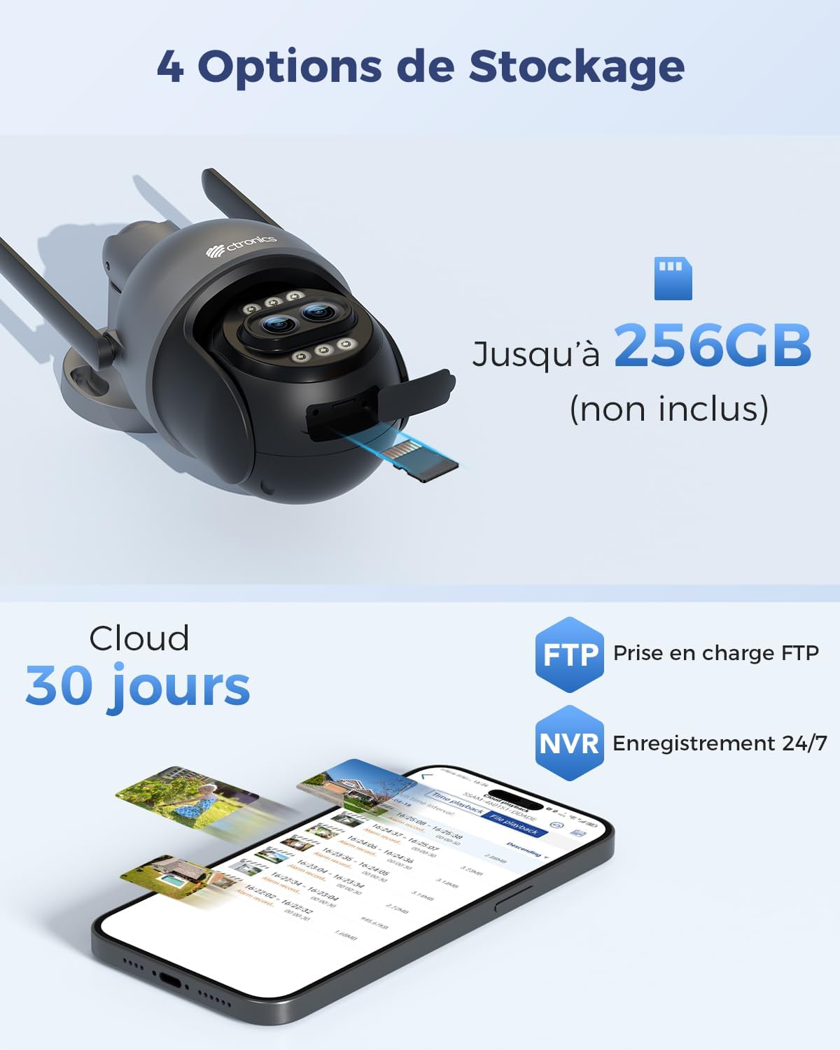 Thumbnail 6 de Ctronics Zoom Hybride 4K 10X caméra surveillance