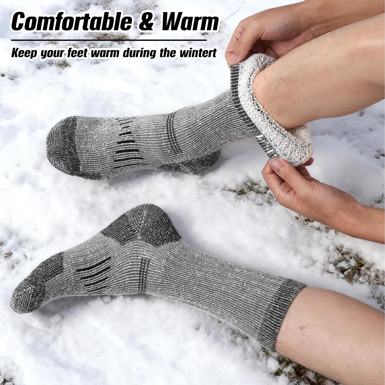 Thumbnail 4 de floconssy Hiking Socks, Wool-Acrylic Blend