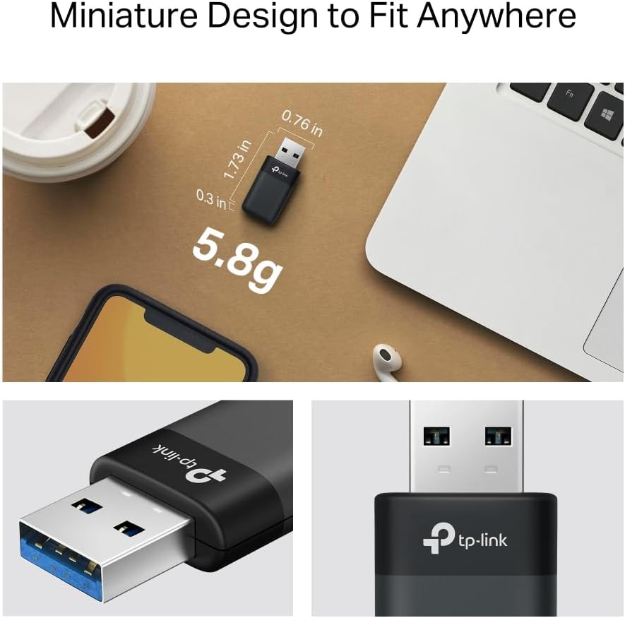 Detalle de TP-Link Archer TX23U AX1800 USB Wi‑Fi 6 dongle (USB 3.0) for Windows 11/10