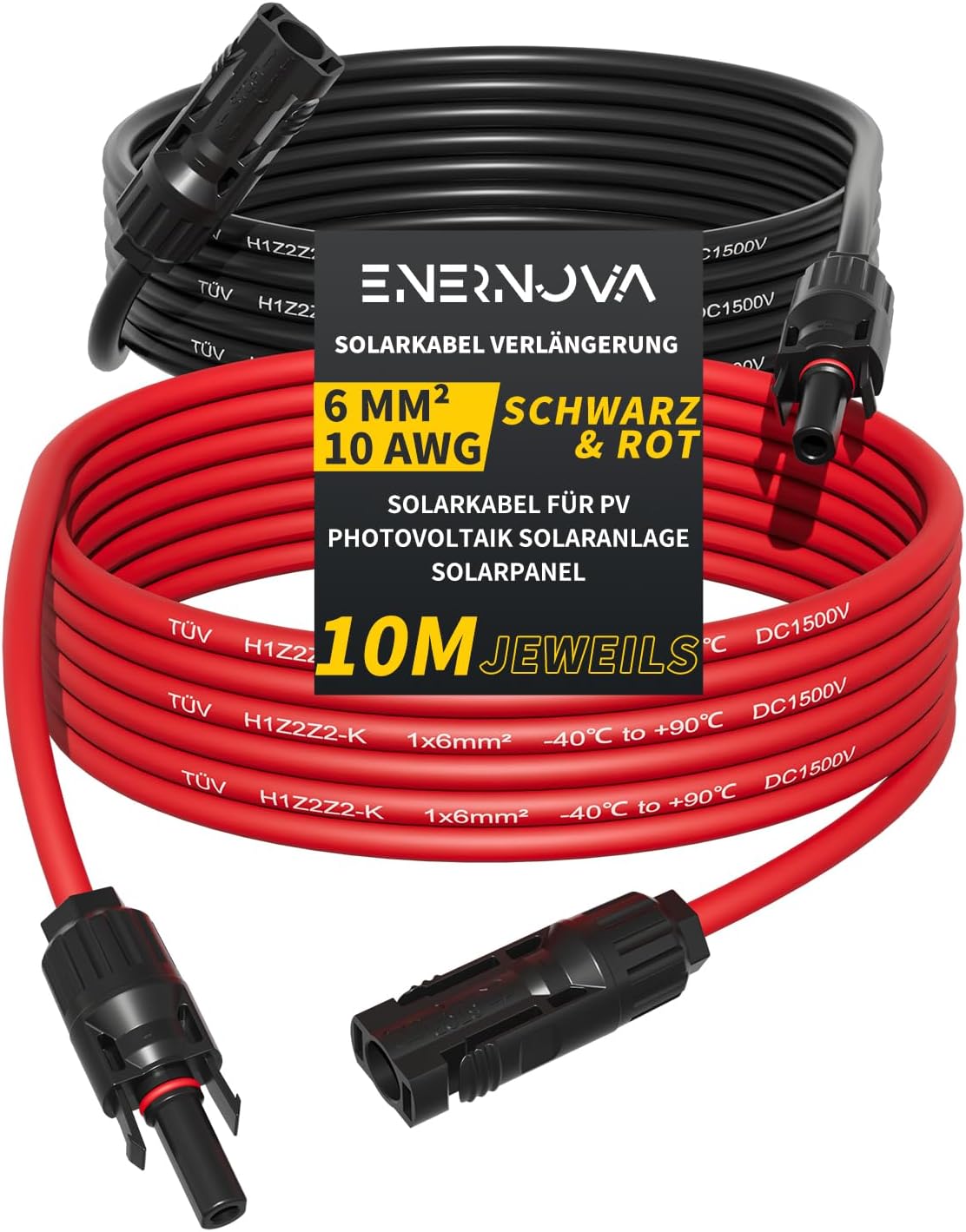 Detalle de Solarkabel Verlängerung 4mm²/6mm² – IP67, 1–20 m, Multi-Contact 4