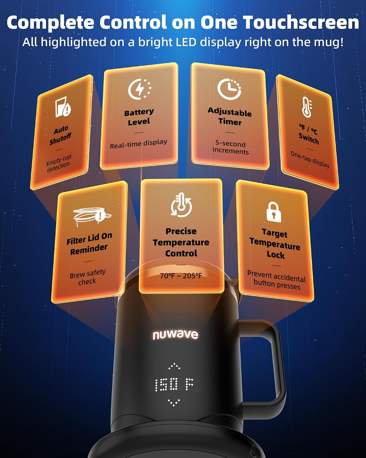 Thumbnail 3 de Nuwave Smart Heated Coffee Mug 16oz