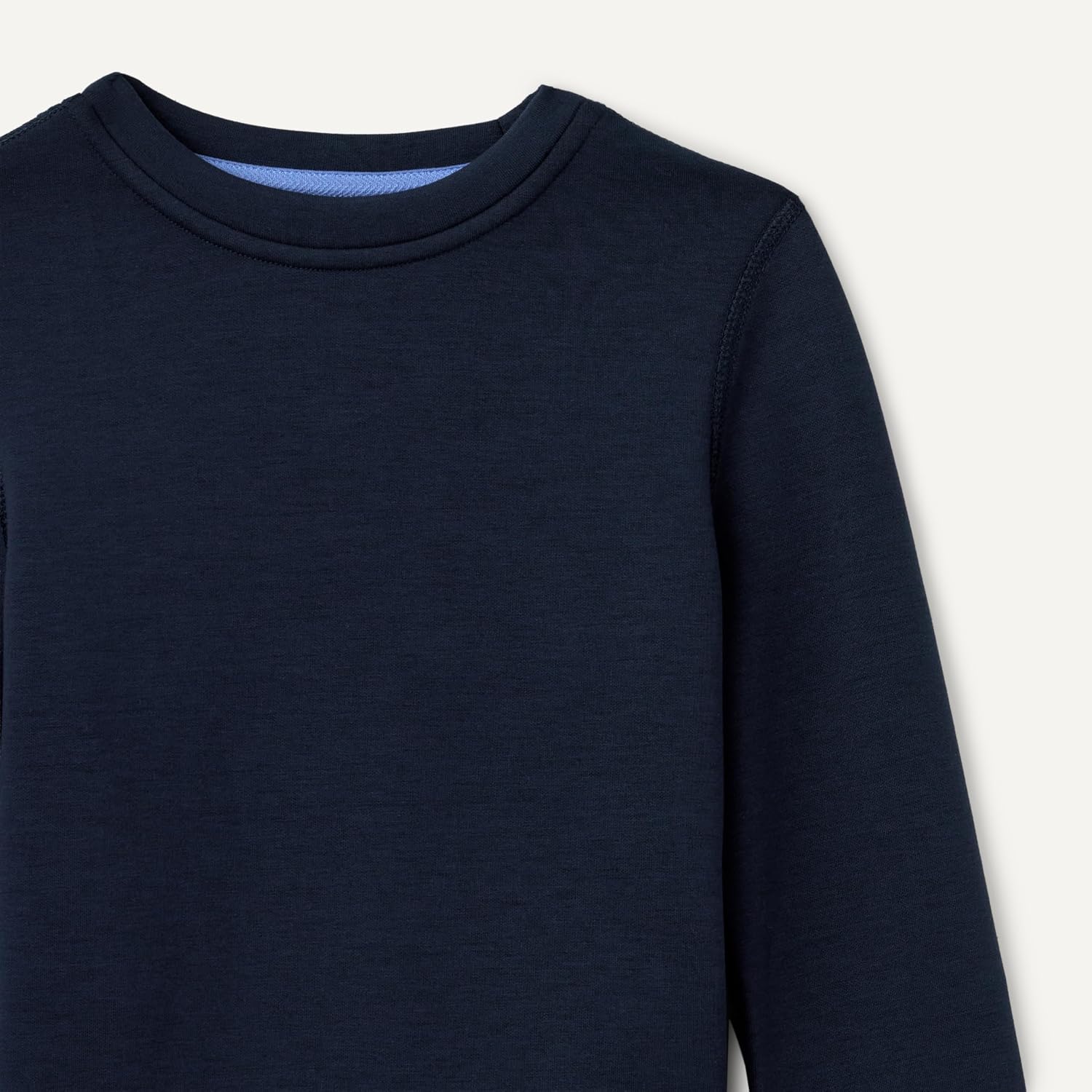 Detalle de Amazon Essentials Boys' Active Sweat Relaxed-Fit Crewneck Pullover Sweatshirt (Navy, X-Small)