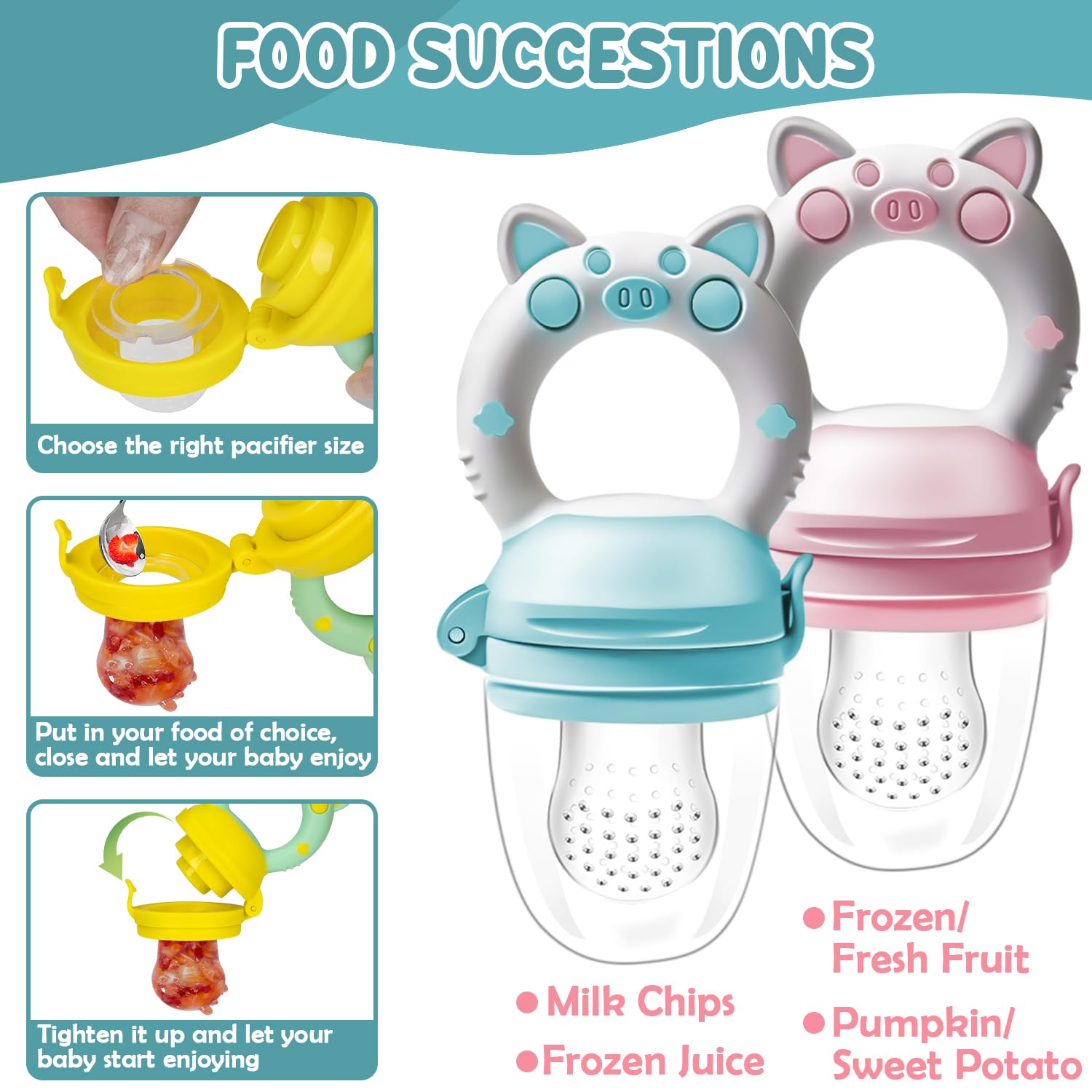 Thumbnail 3 de Fruchtsauger Baby 2er Set für Babys ab 3 Monaten