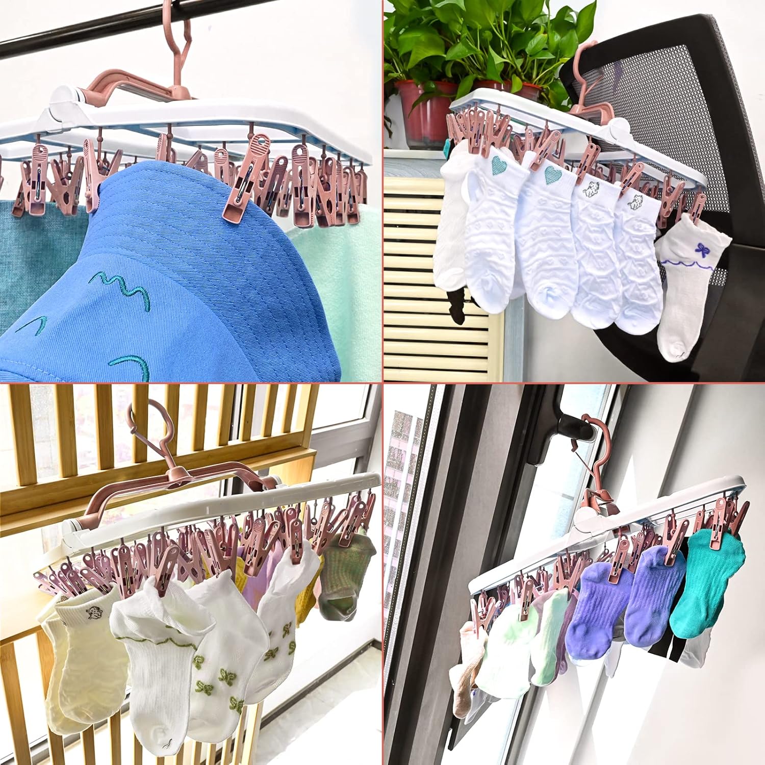 Thumbnail 6 de Sock Dryer 40 Pegs Foldable Rack