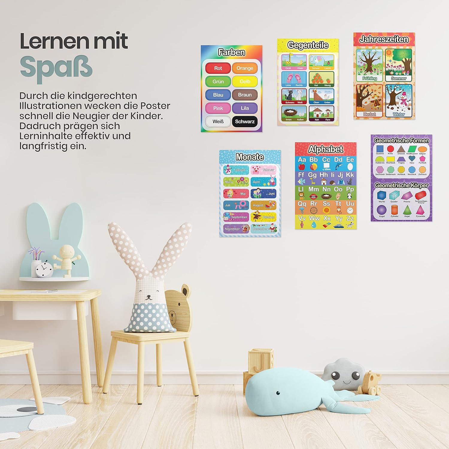 Detalle de LIKARTO Lernposter A4 12er Set
