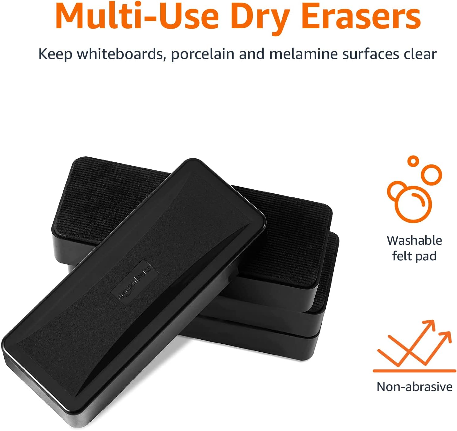 Thumbnail 1 de Amazon Basics Dry-Erase Whiteboard Eraser 4-pack 🧴