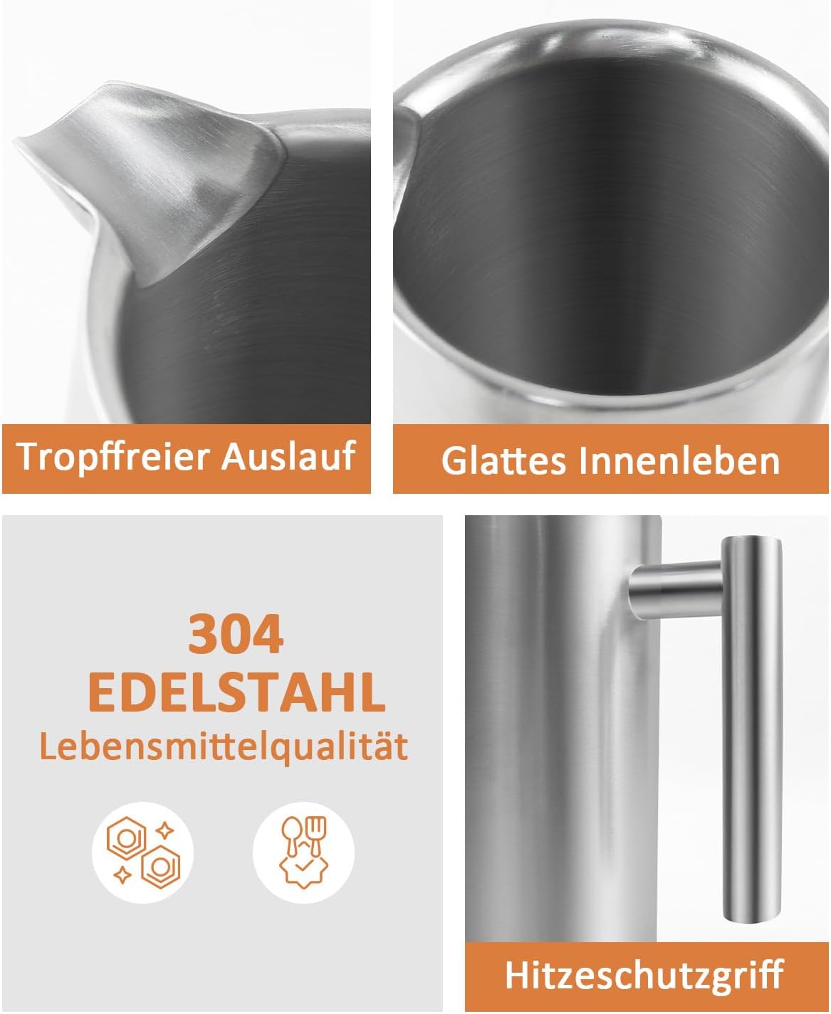 Thumbnail 3 de Dixmas French Press 1000 ml für 8 Tassen