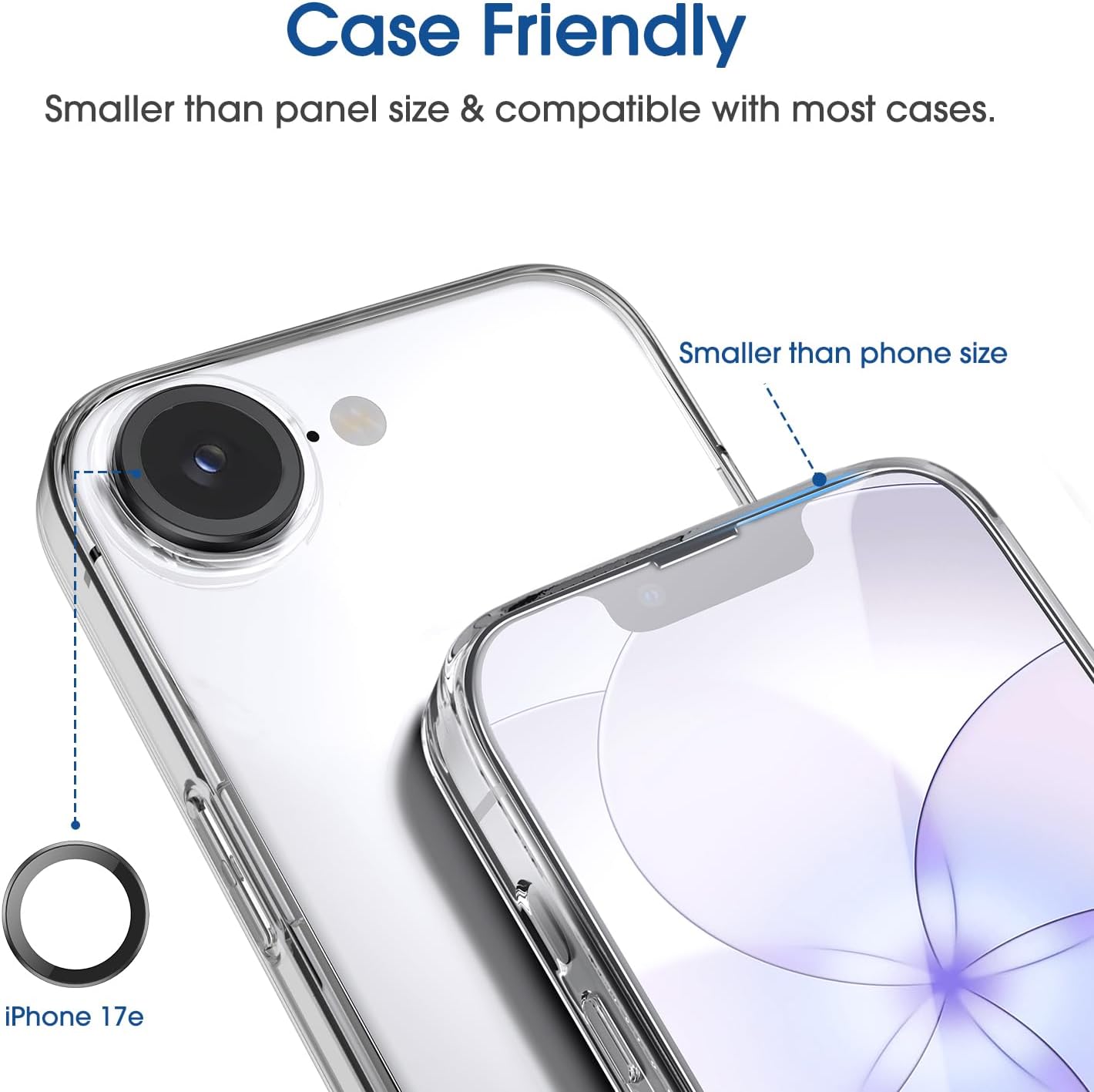Detalle de amFilm OneTouch iPhone 17e Screen Guard