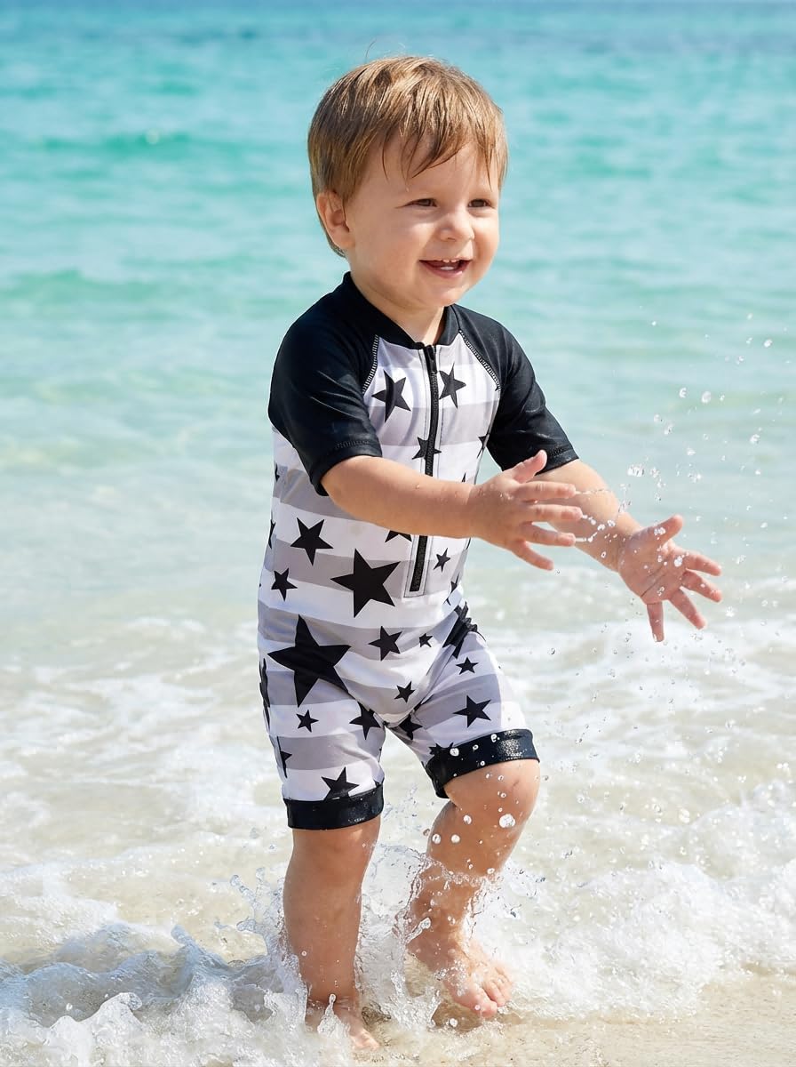 Thumbnail 2 de BONVERANO Baby Jungen Badeanzug mit UV-Schutz 50+ und Reißverschluss vorn