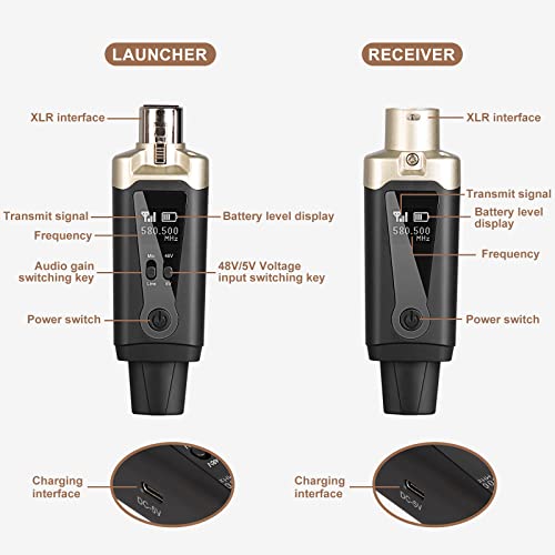 Thumbnail 5 de Depusheng T9: sistema wireless XLR per microfoni dinamici e a condensatore, stabile e versatile