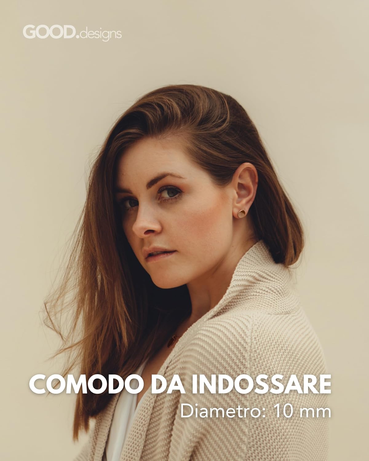 Thumbnail 4 de Orecchini tondi impermeabili da donna in acciaio inox